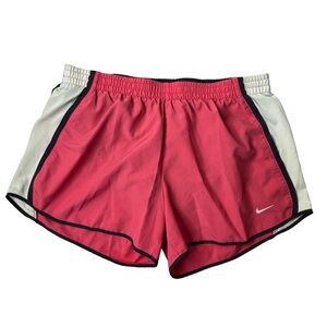 Nike Dri-Fit Pink Lined Running Athletic Workout Exercise Shorts Woman's Large